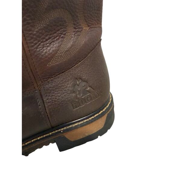 Rocky Men's Original Ride Roper Western Boot Aztec Crazy Horse Size 12W - Picture 2 of 10